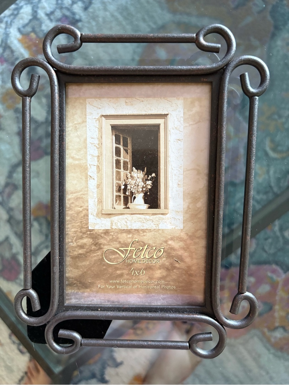 Fetco Home Decor Scroll 4x6 Metal Picture Frame - Bronze (Excellent Condition!)